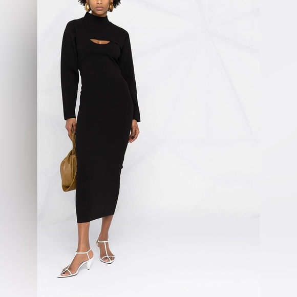 Nanushka Dresses & Skirts - Nanushka black knit Noa midi dress